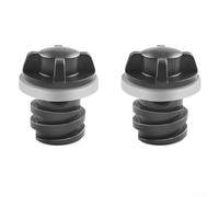 2 piezas de drenaje enfriador con junta de silicona espiga a prueba de fugas para camping, dispensador de agua, piezas de repuesto, color negro, 1.8 pulgadas