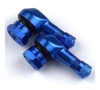 2 piezas de e 90 grados para motocicleta sin cámara | Rueda de neumático para válvula de aire con sello de goma de alta densidad, azul, 35 mm de longitud, instalación