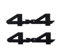 2 piezas de emblema universal de 4 x 4 para coche, color negro, calcomanía de logotipo de metal 3D, calcomanía de cobertura completa, calcomanía de repuesto compatible con decoraciones de automóviles