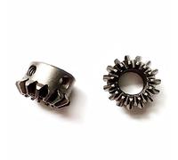 2 piezas de engranaje cónico de 15 dientes, módulo 0,8, 1:1, piñón espiral de acero con orificio de 4-6,35 mm for aplicaciones de accionamiento de precisión.(6mm Bore)