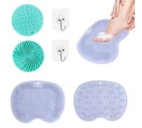 2 piezas de exfoliante corporal Sud Scrub + 1 limpiador de pies para ducha antideslizante para el cuidado de todo el cuerpo