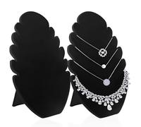 2 Piezas de Expositor Collar para Colgar Collares,Soporte de Joyería, Soporte de Organizador de Joyas,de Terciopelo,de Color Negro