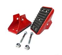 2 piezas de extensión antideslizantes de aleación de aluminio, nivelador de reducción de ruido con tornillos para escaleras seccionales telescópicas, parte inferior de goma antideslizante roja agarre