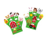 ＡＷＨＡＯ 2 Piezas de Fieltro de del títeres Bricolaje narración de títeres de la Mano Haciendo Animales de Cuentos Juguetes títeres para el, Tema de La Granja