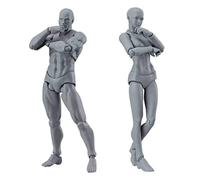 2 piezas de figuras de dibujo modelo 5.91 pulgadas figura de acción masculina y femenina modelo de pintura corporal de maniquí de dibujo poseable para artistas figuras de acción