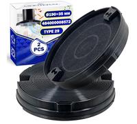 2 Piezas de Filtros de Carbón Tipo 29 Ø 190x35 mm para Campana de Cocina con código original 484000008572 para Whirlpool para Aeg - MONTERAL