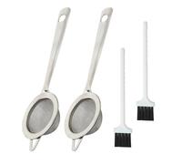 2 Piezas De Filtros De Té Y 2 Piezas De Pequeños Cepillos De Limpieza, Filtro De Puntada Fina, Filtro De Té, Tamiz Pequeño, Miniie, Filtro De Cóctel.
