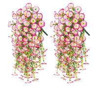 2 piezas de flores artificiales de gloria de la mañana para decoración del hogar, jardín, boda, decoración de sensación natural