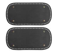 2 piezas de fondo de bolsillo para ganchillo, fondo de bolsa, fondo de bolsillo de poliuretano, 30 x 15 cm, piel sintética, fondo bolsillo con agujeros, para bolsos de punto, bolsos, bolsos de hombro