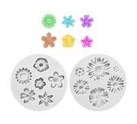 2 Piezas De Forma De Flor De Silicona, Tallas De Pastel, Forma De Silicona En 3D, Forma De Caramelo, Decoración del Pastel, Forma De Flor De Margarita.