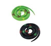 2 Piezas de goma falsa serpiente juguetes, serpiente de plástico, serpiente de goma falso, colorido falso serpiente, Jardín Props broma de regalo