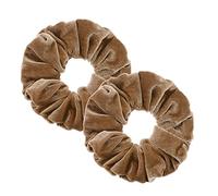 2 Piezas de Grandes Gomas para el Cabello de Terciopelo Scrunchies Bandas Elásticas Multicolores para Mujeres y Damas (marrón)