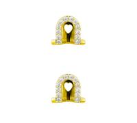 2 piezas de grillz de dientes chapados en oro de 14 quilates para dientes de un solo diente, parrillas de diamante de circonita cúbica para tus dientes, parrillas para hombres, mujeres, disfraz de