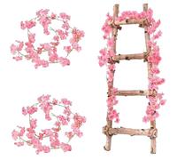 2 Piezas de guirnaldas de Cerezo de Cerezo 5.9 pies Artificial Lifelike Cherry Blossom Vines Hanging Silk Flower Garland para la Tienda de Bodas de la habitación, decoración de Halloween