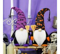 2 piezas de Halloween Deko Wichtel,Plüschtier Halloween Zwerg Plüsch Deko,Festliche Geschenke Plüschpuppen Deko,Gesichtslose alten Mann Zwerg Rudolph Puppe Haus Ornamente für Halloween Dekorationen