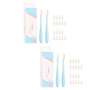 2 piezas de herramienta de borrado de tocón de mezcla artística con 20 puntas de esponja de repuesto para bocetos, detalles, sombreado, borrador de detalles