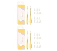 2 piezas de herramienta de mezcla de artistas ABS con 20 puntas de esponja de repuesto para detalles de retratos, resaltado, sombreado, accesorios de bocetos