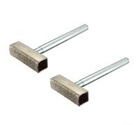 2 piezas de herramientas de apósito de rueda de molienda de diamante para mantenimiento y desbarbado de ruedas de amoladora de banco con cómodas asas estriadas