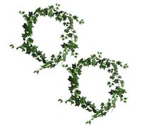 2 Piezas De Hiedra Artificial De 1,8 M, Corona De Hiedra, Hiedra Artificial, Enredaderas De Hiedra Decorativas, Hiedra Artística, Hiedra Oscura