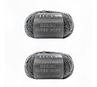 2 piezas de hilo superfino de merino DK para tejer y hacer punto, súper suave y lavable 100% lana merina, bola de 50 g