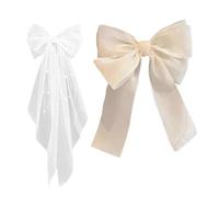 2 Piezas De Horquillas De Malla, Horquillas Con Lazo, Clips De Resorte De Malla, Horquillas Y Accesorios Para El Cabello, Accesorios Para El Cabello Con Velo