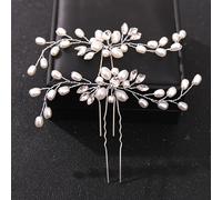 2 piezas de horquillas de pelo de U con pedrería hechas a , accesorios para peinados recogidos de novia, artículos para la cabeza