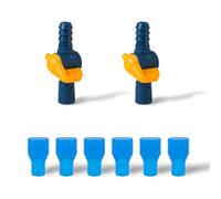 2 Piezas de Juego de Conectores de Manguera de Paso y 6 Repuestos de Válvula de Mordida para Camelbak, Repuestos de Boquillas para Camelbak, Accesorios de Repuesto para Camelbak