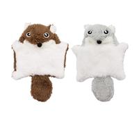 2 piezas de juguete de ardillas para gatos, felpa suave y papel arrugado que suena la felpa que mejora la actividad en interiores y los gatos de compromiso