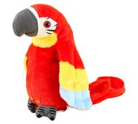 2 piezas de juguete de loro parlante de peluche vívido, loro parlante interactivo repite lo que dijiste, juguetes electrónicos para pájaros para niños y niñas, fiesta de cumpleaños, sin batería