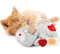 2 piezas de juguete de peluche de latido del corazón para cachorros, juguete de peluche de gato con latido del corazón, alivio de la ansiedad de las mascotas y ayuda calmante, de felpa suave, para