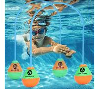 2 Piezas de Juguete de Puerta de Buceo para Nadar, Nadar a Través de Puertas de Buceo a Través de Anillos de Natación bajo el Agua Juguetes de Natación para Niños