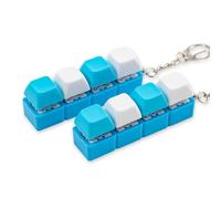 2 piezas de juguete para ansiedad con teclado azul, lindos juguetes para ansiedad ruidosos con 4 teclas, teclado de descompresión, para aliviar el estrés y pasar el tiempo