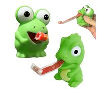 2 piezas de juguetes para apretar, muñecos de dibujos animados creativos, juguetes para sacar la lengua, juguete de descompresión, juguete elástico (verde)