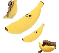 2 Piezas de Juguetes relajantes para Perros con Forma de plátano, Juguetes interactivos de Peluche para morder, Lavables a máquina y Aptos para Secadora, Menos Soledad y más Felicidad