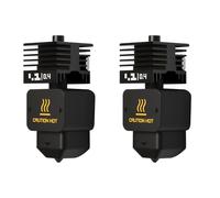 2 piezas de kit de hotend H2D, kit de bloque calefactor de cabeza de impresión de impresora 3D con boquilla de acero endurecido de 0,4 mm y calcetines de silicona para Bambu Lab H2D, A1/A1 Mini