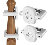 2 piezas de kit de montaje para puerta de escalera de bebé sin agujeros, adaptador de barandilla para puerta de bebé - Se ajusta a postes de 1 1/2" a 3 1/2" de ancho, kit de adaptador universal para