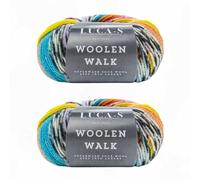 2 piezas de lana para calcetines Superwash para tejer - Hilo de 4 hilos de 75% lana pura, 25% poliamida - 50g de hilo para tejer a mano