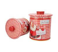 2 Piezas de Lata Navideña de Lata de Regalo de Papá Noel con Tapa, Lata de Galleta, Lata de Galleta, Lata de Pastelería, Lata de Dulces, Tarro de Almacenamiento, para Fiesta de Bodas de Navidad