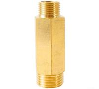 2 piezas de latón largo de tubería de extensión Gthread para manguera hidráulica y conexiones de fontanería con sellado a prueba de fugas (4 x 4 60 mm)