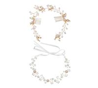 2 Piezas De Ligamentos Frontales Florales, Elees Accesorios Para El Cabello, Accesorios Para El Cabello Simples Y Versátiles, Accesorios Nupciales, Accesorios Para La Decoración Del Peinado.