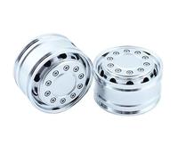 2 Piezas de llanta de Metal de 20 mm/25 mm de Ancho con Rueda motriz y cojinete for camión RC Tamiya 1/14, Scania 770S, Volvo FH16 Man, Modelo de Coche.(A 2pcs 25mm Hex)