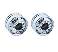 2 Piezas de llanta de Metal de 20 mm/25 mm de Ancho con Rueda motriz y cojinete for camión RC Tamiya 1/14, Scania 770S, Volvo FH16 Man, Modelo de Coche.(F 2pcs 25mm Hex)