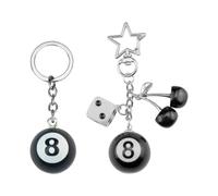2 Piezas De Llavero De Billar, Llavero Creativo, Llavero Personalizado Elee, Llavero Decorativo, Llavero De Regalo