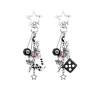 2 Piezas De Llavero De Bola No. 8, Cole Creativo De Estrella De Dados, Cole De Personalidad Y2K, Lindo Llavero, Regalo De Decoración De Mochila.