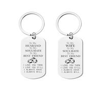 2 Piezas De Llavero De Pareja, Cole Conmemorativo con Letras, Joyería Dulce De Moda, Adecuada para Aniversario, Los Socios Se Dan Regalos Entre Sí.