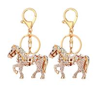 2 Piezas De Llavero En Forma De Caballo, Llavero De Diamantes, Coles Decorativos Creativos, Accesorios De Embalaje.