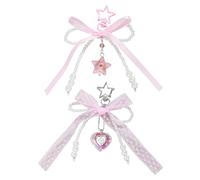 2 Piezas De Llavero Rosa Streamer, Llavero De Arco, Llavero De Damas, Lindo Llavero Dulce, Cole Decorativo.