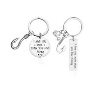 2 Piezas De Llavero Temático De Pesca, Llavero Creativo, Llavero Divertido, Llavero De Acero Inoxidable, Llavero De Regalo.