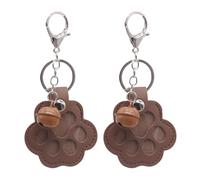 2 Piezas De Llaves De Para Mascotas Memorial, Recuerdo Personalizado De Cabello Para Perros Con Campana, Bolsa Creativa De Almacenamiento De Cabello En Forma De Pata, Llaves Portátiles Memorial