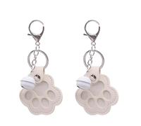 2 Piezas De Llaves De Para Mascotas Memorial, Recuerdo Personalizado De Cabello Para Perros Con Campana, Bolsa Creativa De Almacenamiento De Cabello En Forma De Pata, Llaves Portátiles Memorial
